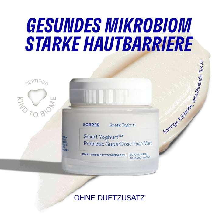 KORRES GREEK YOGHURT Probiotische Gesichtsmaske, beruhigend und feuchtigkeitsspendend, dermatologisc