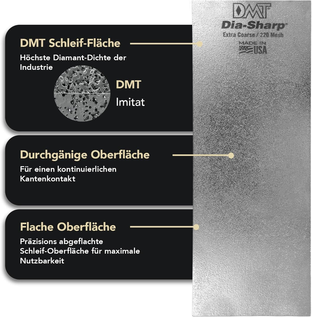 DMT Dia-Sharp Schärfblock, durchgehende Diamantbeschichtung, extra-grob, 20,3 cm / 8 Zoll, D8X