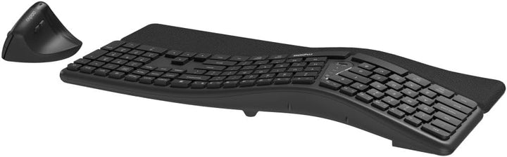 Rapoo Ergonomische Tastatur mit Maus Kabellos 8810ME QWERTZ Ergonomisches Tastatur und Vertikalmaus