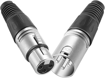 Neewer 20-Stücke 3 Pin XLR Löt-Typ Steckverbinder - 10 Stecker & 10 Buchse Kabel Stecker Mikrofon Au