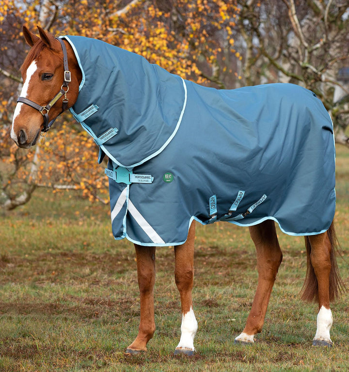 Horseware Amigo Ameco Bravo 12 Plus Medium 250g Turnout Decke mit abhnembarem Halsteil Dark Blue 6'0
