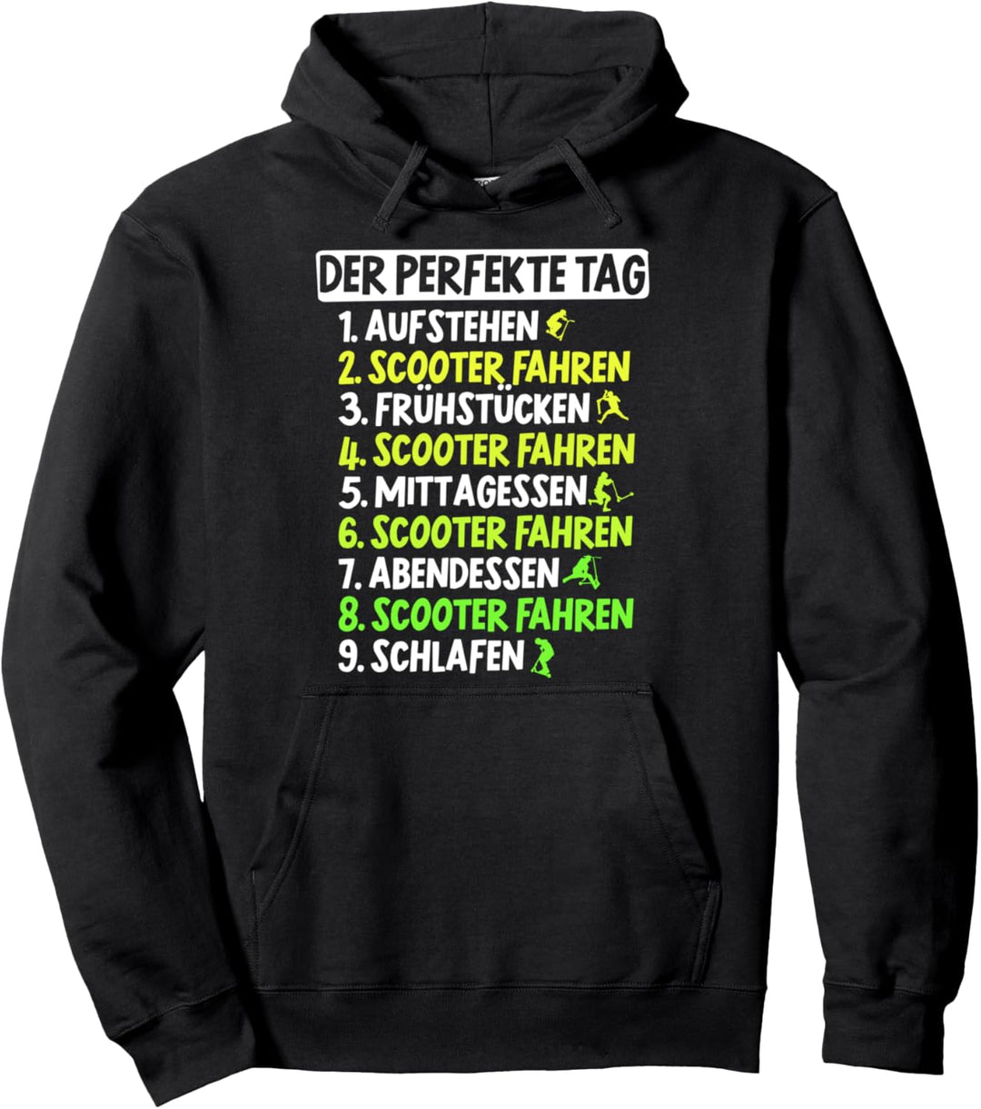 Der Perfekte Tag Roller Tretroller Stunt Scooter Kinder Pullover Hoodie
