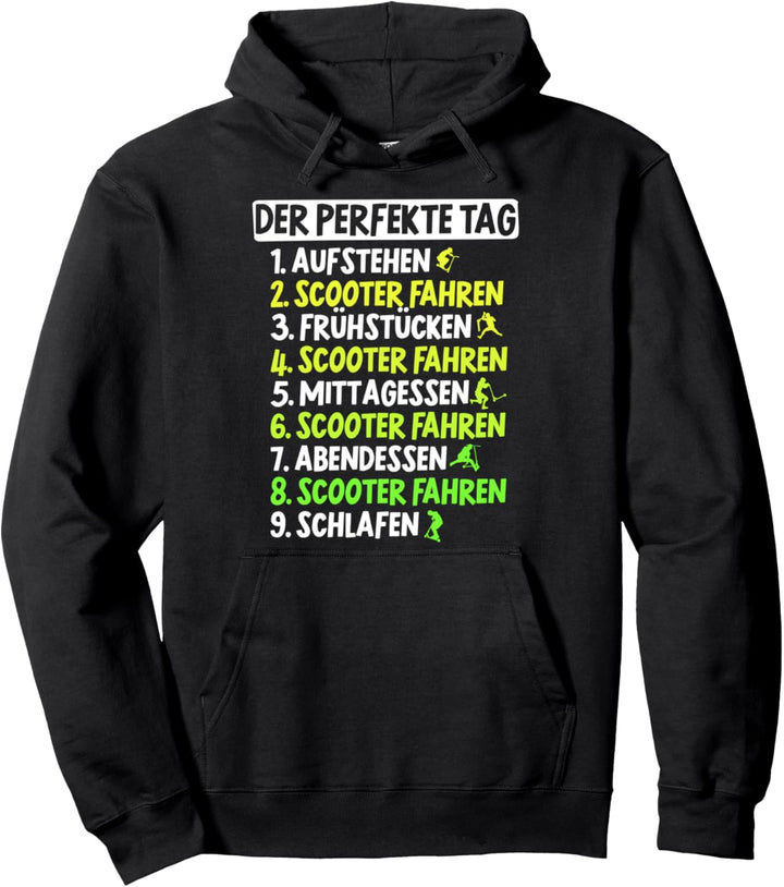 Der Perfekte Tag Roller Tretroller Stunt Scooter Kinder Pullover Hoodie