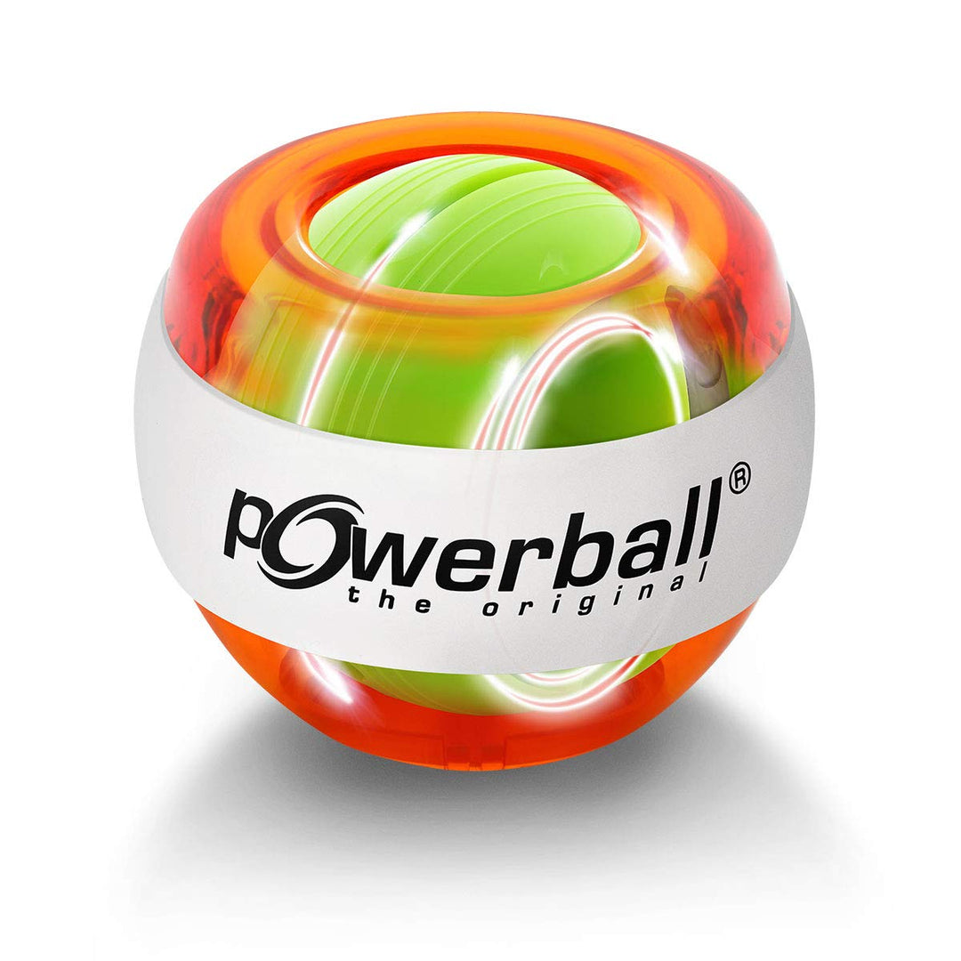 Powerball Lightning Red, gyroskopischer Handtrainer mit rotem Lichteffekt, transparent-rot, das Orig