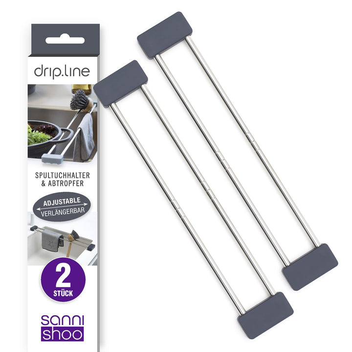 Sanni Shoo 2er Set Spüllappenhalter drip.line, Lappenhalter und Abtropfgestell Spüle, Schwammhalter