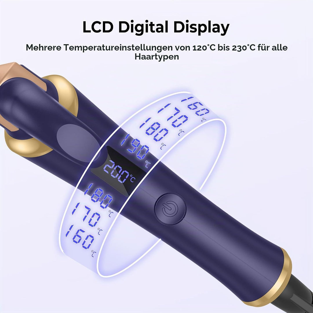 Mini Lockenstab Reise 13mm, Mini Lockensta Kurze Haare, Reise Lockensta mit 5 Temperatur Einstellbar