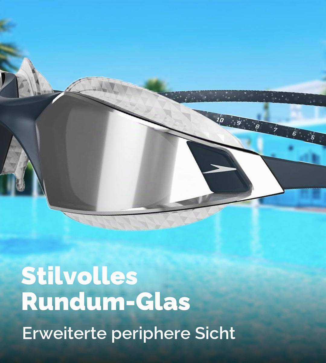 Speedo Unisex Erwachsene Aquapulse Pro Mirror Schwimmbrille Einheitsgrösse Oxid Grey/Silver/Chrome,