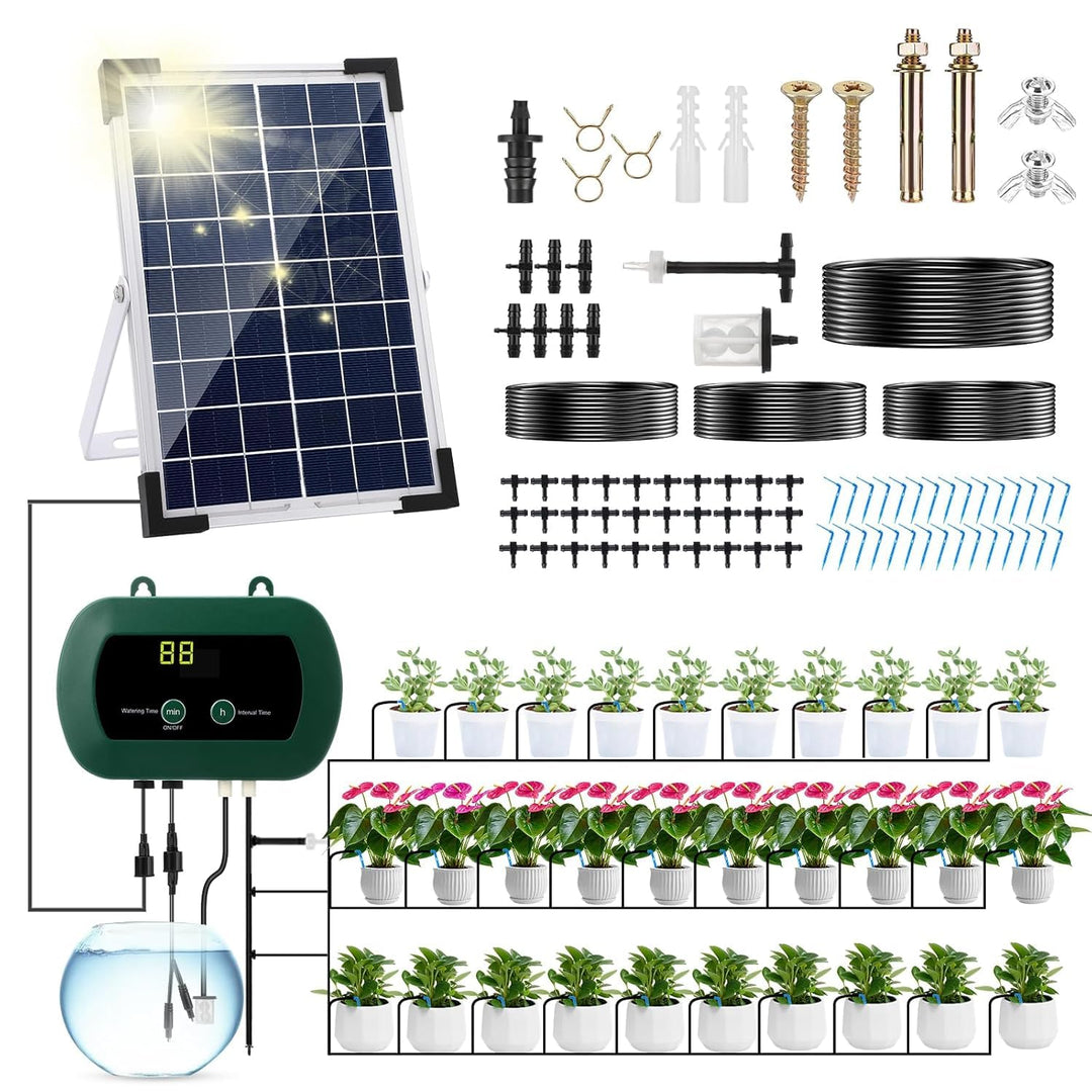 Anpress Solar Bewässerungssystem Automatische Set, Bewässerungssystem Garten, DIY Automatisches Gart