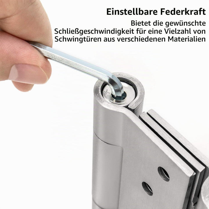 QWORK® Pendeltürband Türscharnier, 304 Edelstahl Scharniere für Pendeltür und Schwingtür für Cafe, S