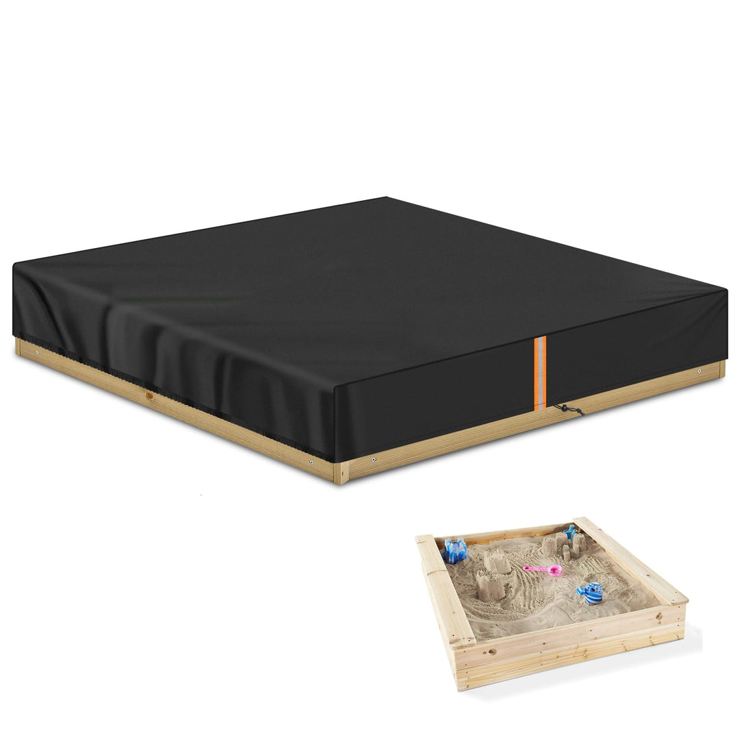 VANSHEIM Abdeckung Sandkasten 200x200x20cm Wetterfeste Sandkastenabdeckung Plane Schutzhülle für San