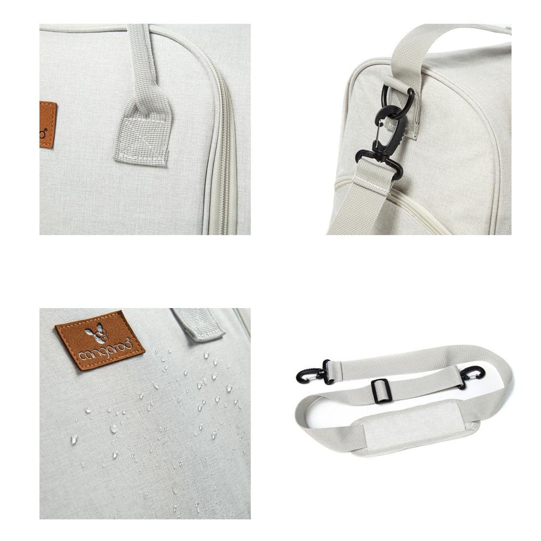 Cangaroo Wickeltasche Jossie Wickelunterlage, Reissverschluss, Gurt verstellbar, Farbe:grau, grau