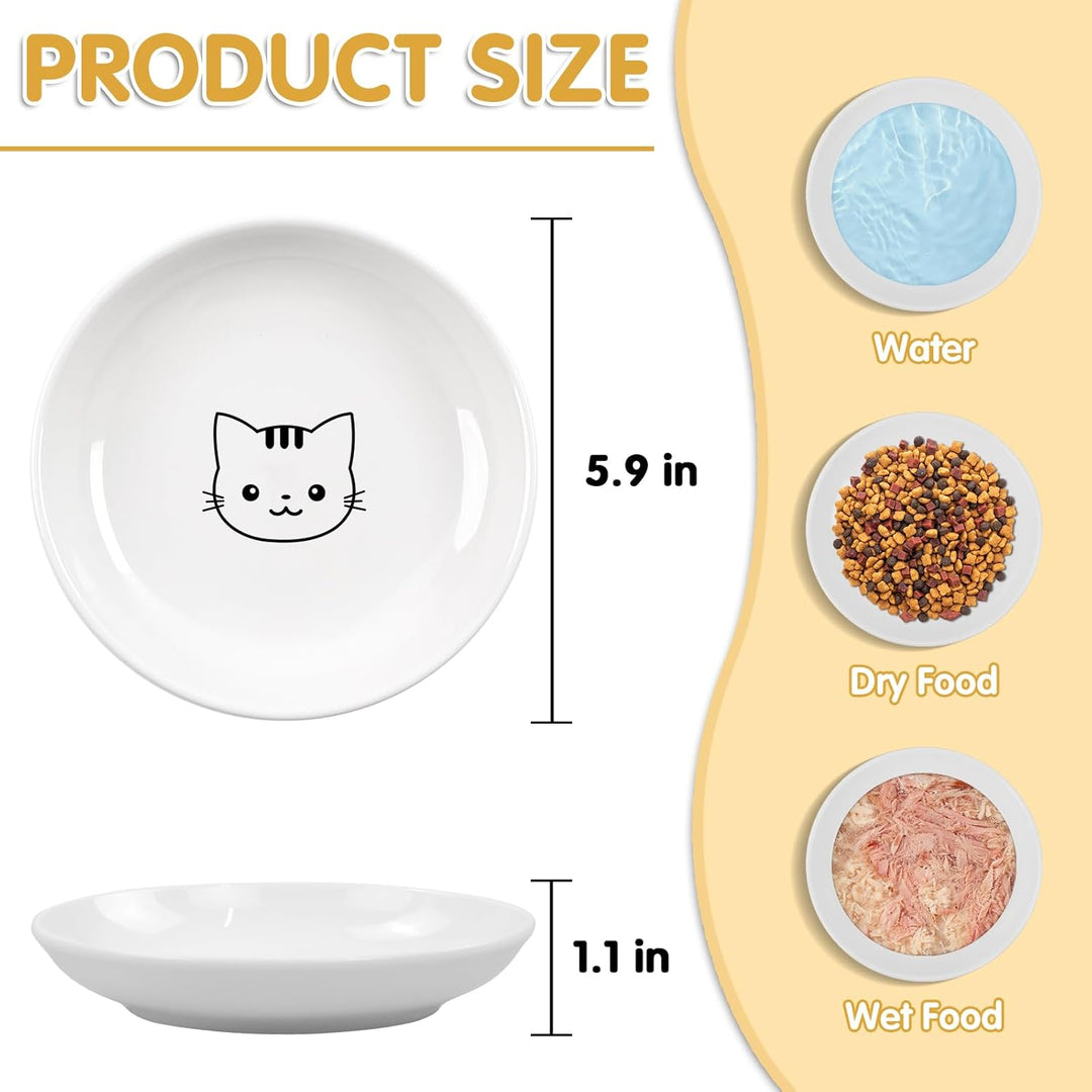 Galerie SV 6 Stück Futternapf Katze - Katzen Napfset - Katzennapf Keramik - Katzennapf ErhöHt - Napf