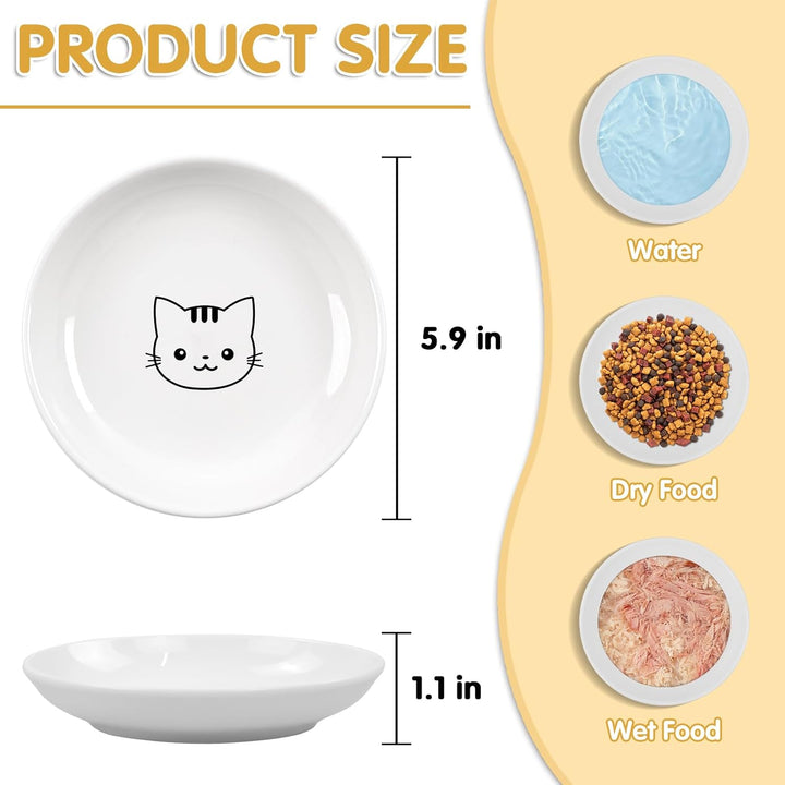 Galerie SV 6 Stück Futternapf Katze - Katzen Napfset - Katzennapf Keramik - Katzennapf ErhöHt - Napf