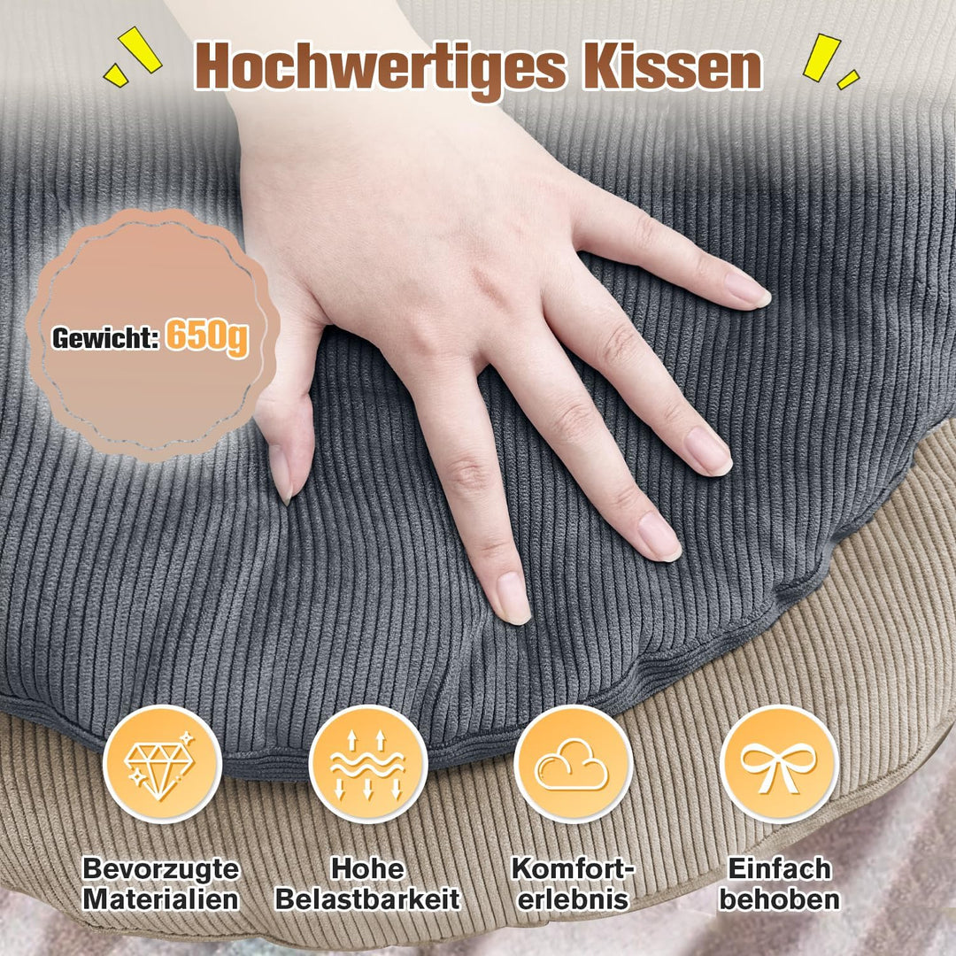 Sitzkissen Rund 30cm Dicke 6cm 1 Stück Bodenkissen Rund Sitzpolster Stuhlauflage Sitzpolster Stuhlki