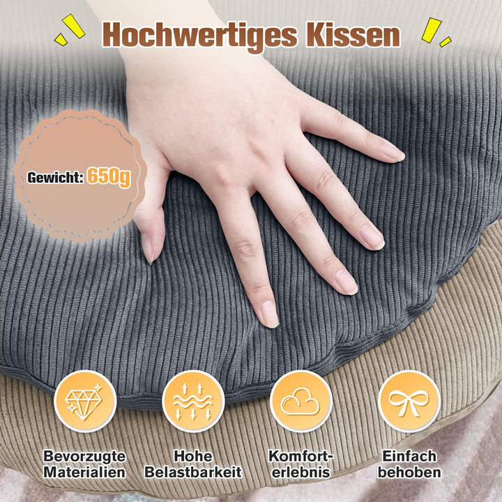 Sitzkissen Rund 30cm Dicke 6cm 1 Stück Bodenkissen Rund Sitzpolster Stuhlauflage Sitzpolster Stuhlki
