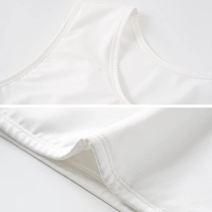 XUJI Transgender FTM Trans Atmungsaktive Halb Brust binder XL Weiss, XL Weiss