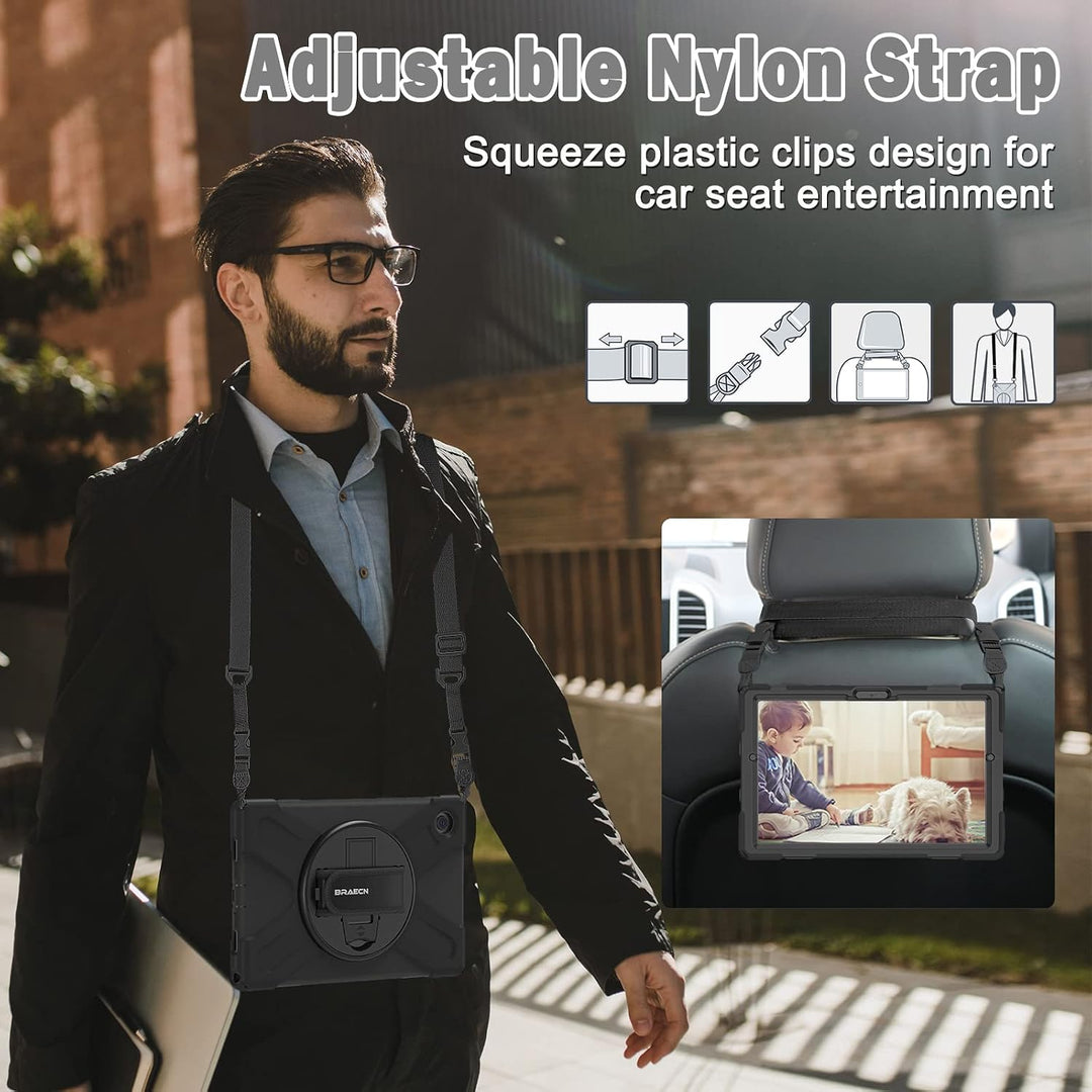 BRAECN für Galaxy Tab A8 Hülle - Samsung Galaxy Tab A8 10.5" 2021 Schwarz | Stossfeste Schutzhülle,