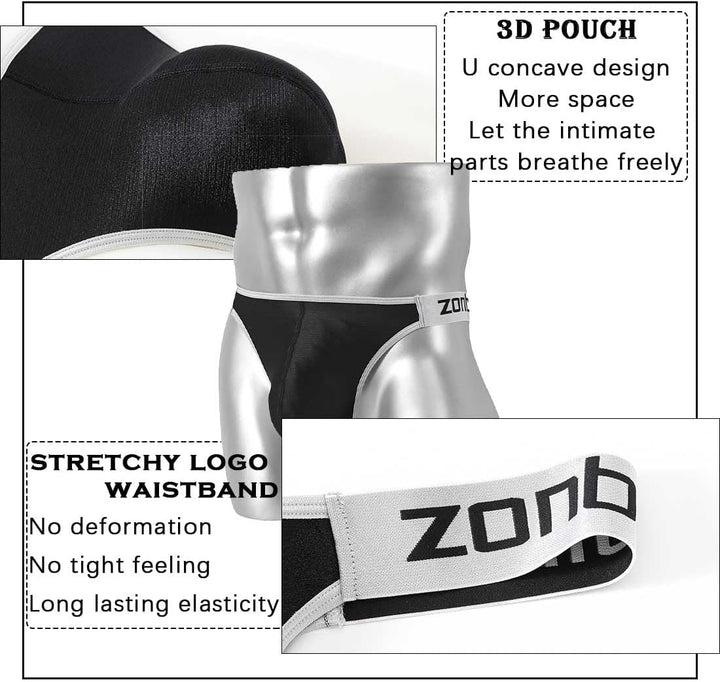 BIATWOWR Herren String Tanga Sexy Slips Unterwäsche Männer mit Weichem und Bequemem Stoff Viel Platz