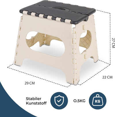 BUDDLEY Klapphocker, Faltbarer Hocker, Klapphocker, Klappbarer Hocker, Caravanhocker, Küchenhocker,