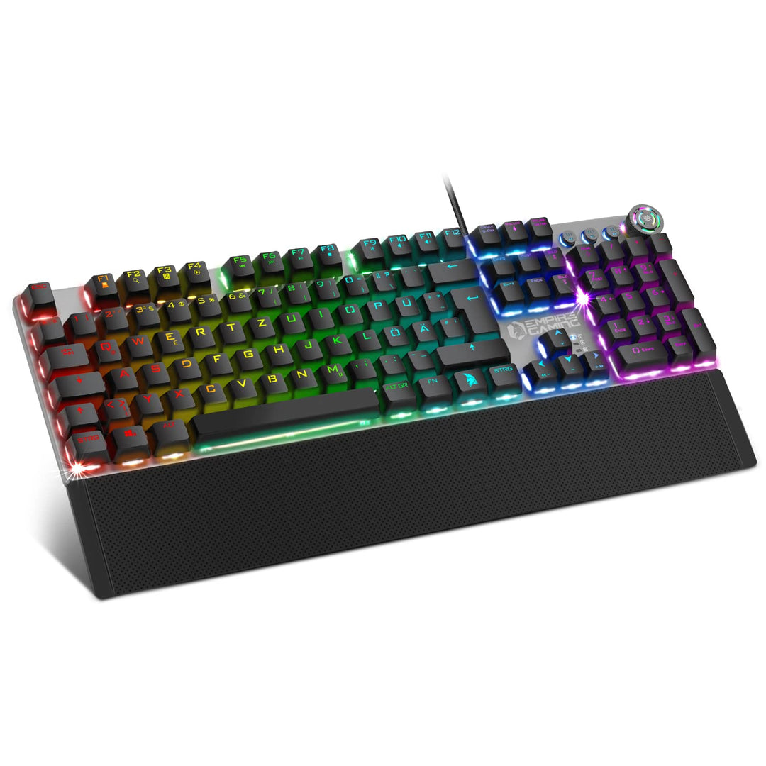 EMPIRE GAMING – STARDUST Gamer Tastatur – Opto-Mechanische Tasten – RGB LED-Hintergrundbeleuchtung –