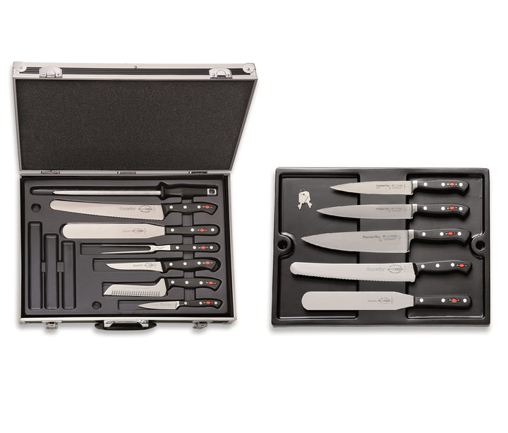 F. DICK Kochkoffer Bristol 12-teilig (Messer-Set mit Koffer, inkl. Kochmesser + Kochwerkzeug/Zubehör