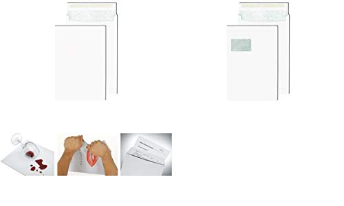 SECURITEX 389550 Faltenversandtasche, C4, weiss mit Fenster
