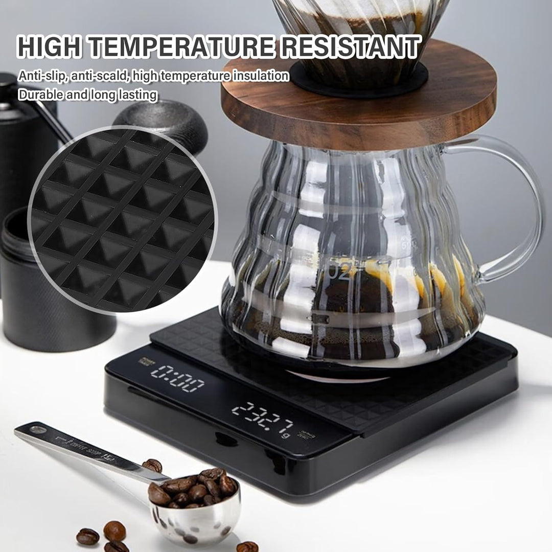 Wiederaufladbare Coffee Scale Espresso Waage Digitale Kaffeewaage mit Timer Multifunktionale Küchenw