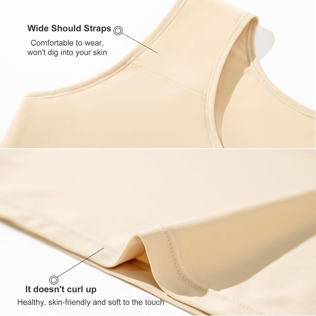 Brust Binder für Transgender FTM Cosplay Atmungsaktive Halb Trans Binder BH Nude XXL, Nude XXL