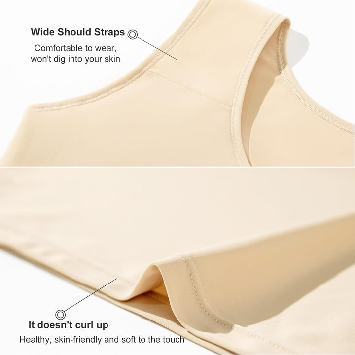 Brust Binder für Transgender FTM Cosplay Atmungsaktive Halb Trans Binder BH Nude 3XL, Nude 3XL