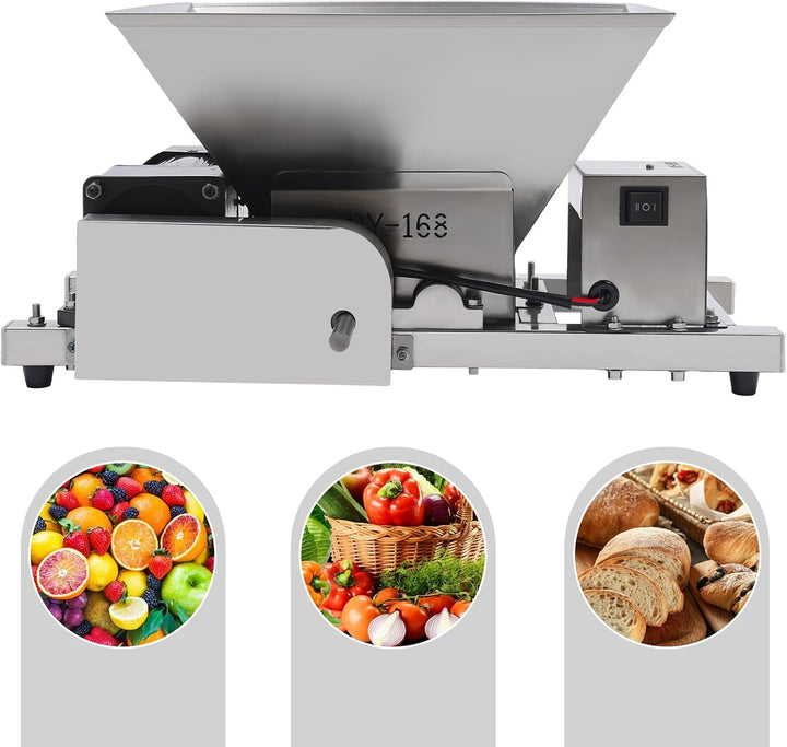Obstmühle, Elektrisch Obsthäcksler, Produktionskapazität 20kg/h, 75rpm, 4L Fassungsvermögen, Einspei