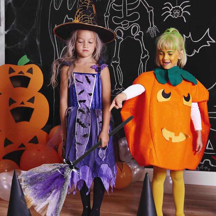 FOMIYES Kinderbesen Halloween Hexenbesen Hexenbesen Kinder Reisigbesen (Violett), Violett