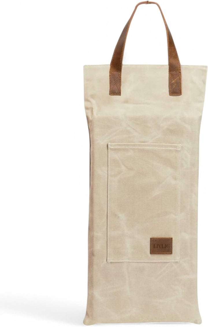 Livlig53 Garten Kniekissen aus gewachstem Canvas und Ledergriff. Kniepolster geeignet für Garten, We