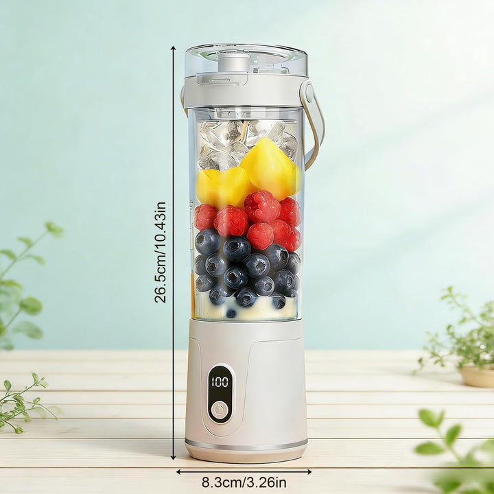 600ml Tragbarer Mixer Smoothie Maker to Go, Mini Standmixer mit 12 Klingen, USB Aufladbarer, Kabello