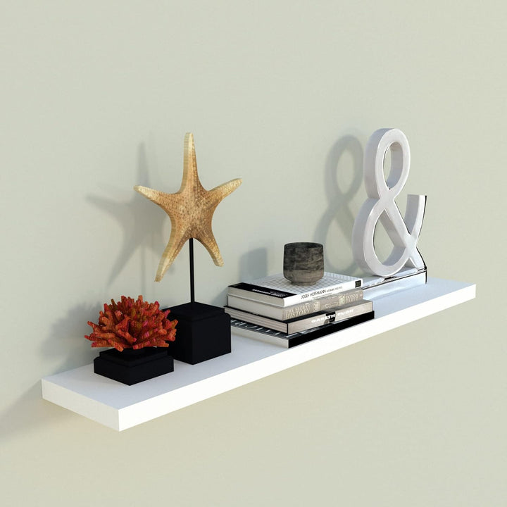 Henor Wandregal FSC® Holzwandregal 80 x 15 x 2.5 cm. Laden Sie 30 kg. Weiss 80 Weiss, P-15 Cm., 80 W