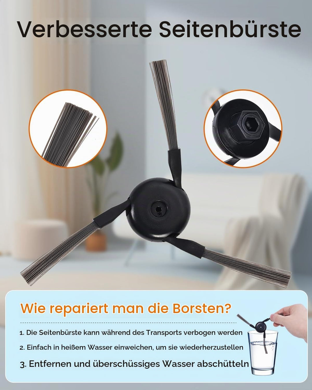 Zubehörset Ersatz für Dreame X50 Ultra Complete/L50 Pro Ultra/L40s Pro Ulta/X50 Master Saugroboter,