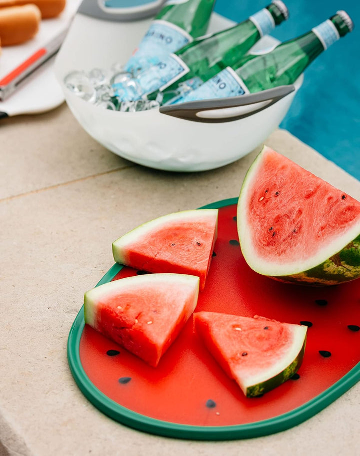 Dexas Wassermelonen-Schneidebrett/Servierbrett in Wassermelonenform, Wassermelone
