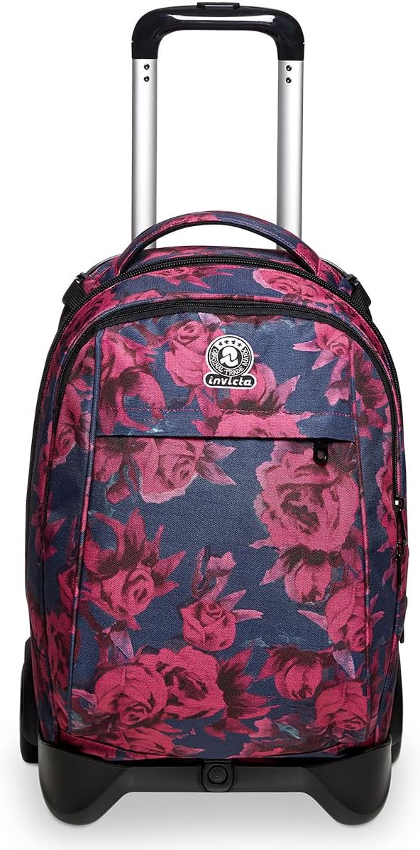 Invicta TROLLEY, Rucksack mit Trolleyfunktion, 3 in 1, Schulranzen mit Rollen, Abnehmbarer Rucksack,