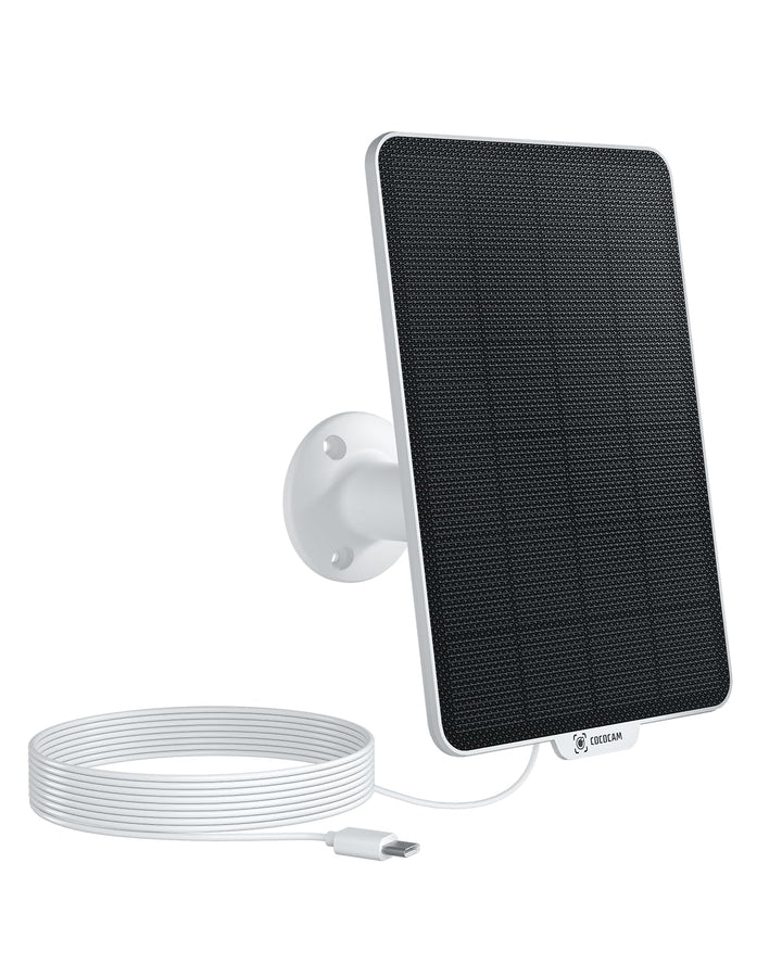 COCOCAM 3,5W Solarpanel für Batteriekameras, Kompatibel mit DC 5V-Batteriekameras mit Typ-C-Schnitts