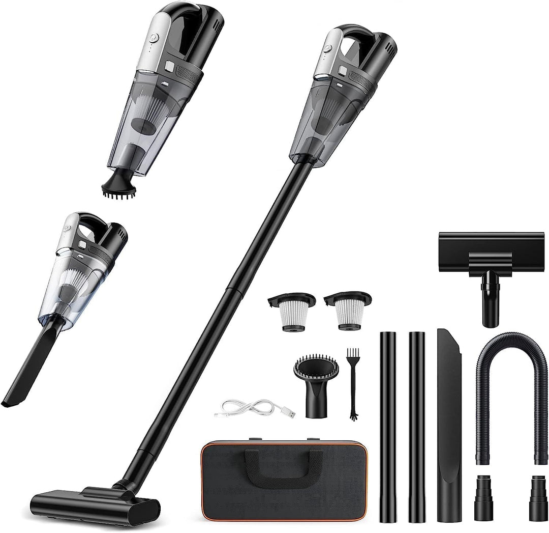 Handstaubsauger Akku 7500-10000Pa Autostaubsauger Kabellos Handsauger mit Mehreren Aufsätzen für Aut