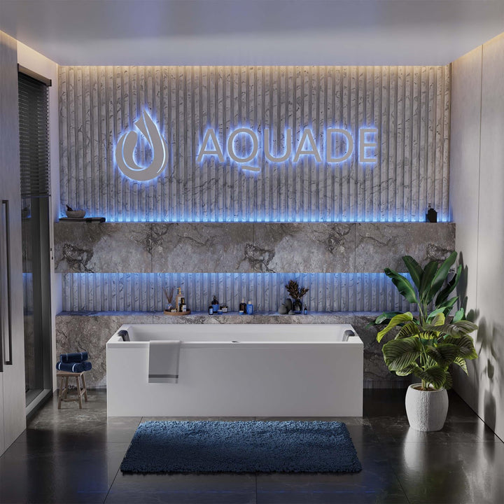 Aquade Acryl Badewanne 190x90 Modell: Ulm - Weiss Badewanne Komplettset 190x90 - Badewannen Mit Wann