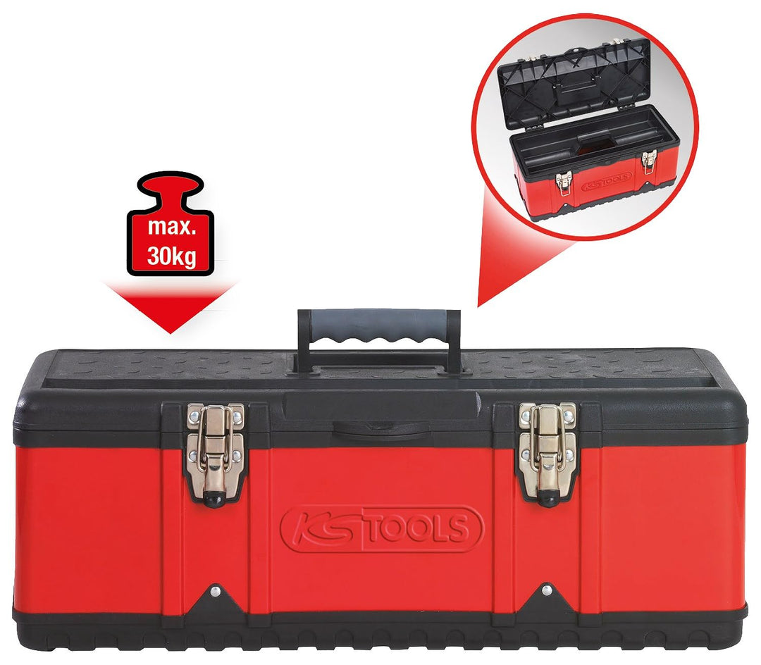 KS Tools 850.0355 Kunststoff-Stahlblech-Werkzeugkiste, 395x180x170mm