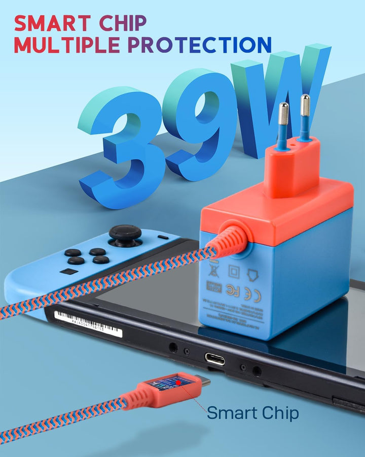 Ladegerät für Switch Console Netzteil Ladekabel Unterstützt TV-Modus Schnelles Aufladen Accessories