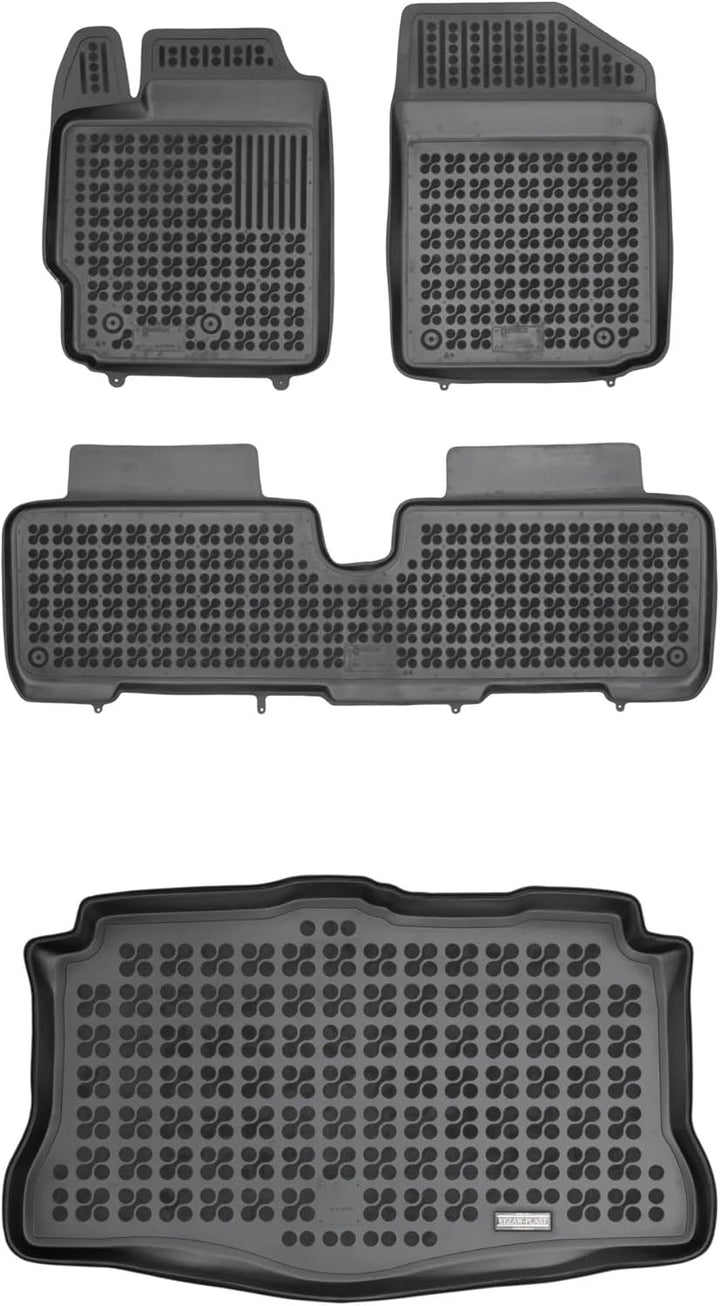 M MOTOS Satz Gummifussmatten und Kofferraummatten für Toyota URBAN Cruiser 2008-2014 Verbessern Sie