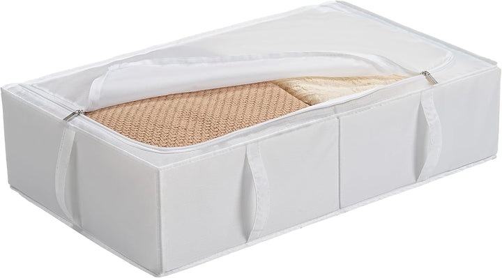 TYEERS Unterbett Aufbewahrungsbox mit Deckel, Strapazierfähiger Stoff, Waschbar, Zusammenklappbar, B