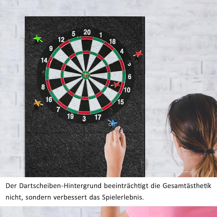 Dartboard Wandschutz, 6 Stück Filz Dartboard Wandschutz, 30x30x1,2cm, Selbstklebende Dartscheiben Um