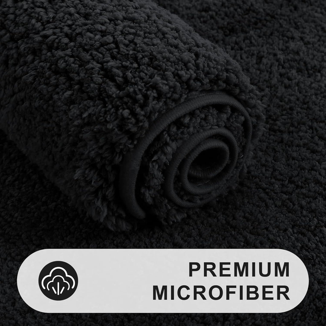 Homaxy Badezimmerteppich Set 2 teilig Badematte rutschfest Waschbar Weiche Hochflor Badteppich Flaus