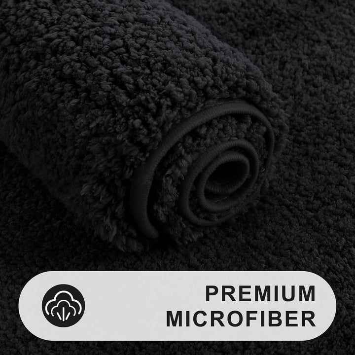 Homaxy Badezimmerteppich Set 2 teilig Badematte rutschfest Waschbar Weiche Hochflor Badteppich Flaus