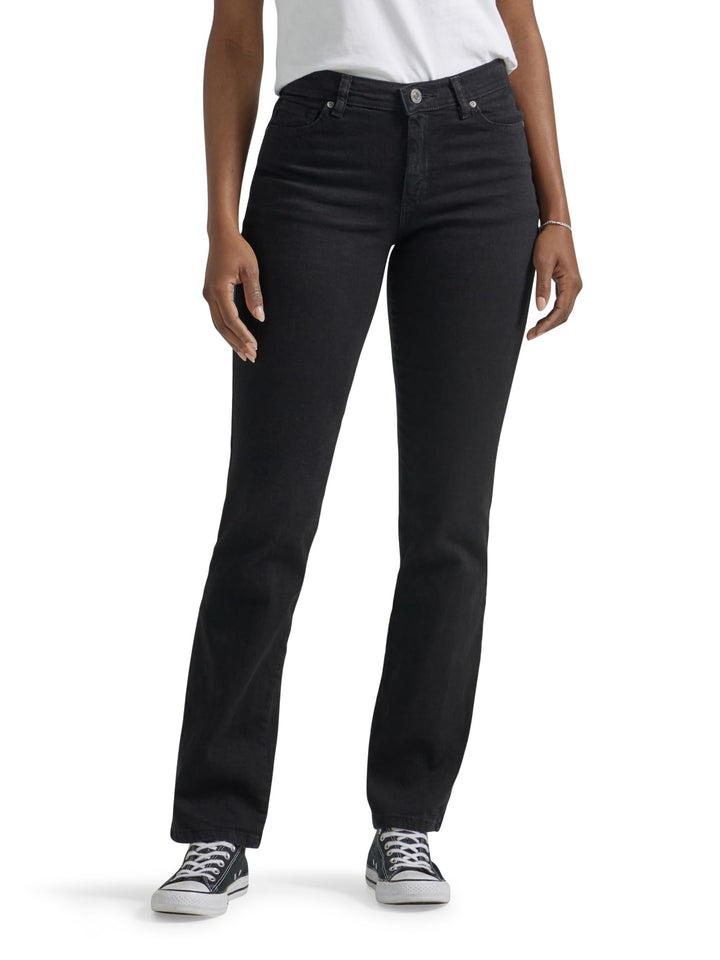 Lee Damen Relaxed Fit Straight Leg Geradem Bein Jeans Grösse: 2 Schwarz Onyx, Größe: 2 Sch