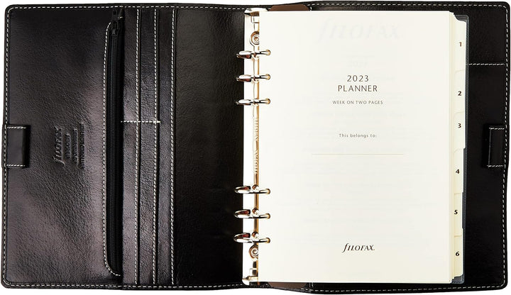 Filofax Malden A5 Organiser Black 2021, 21-028623 Schwarz, Schwarz
