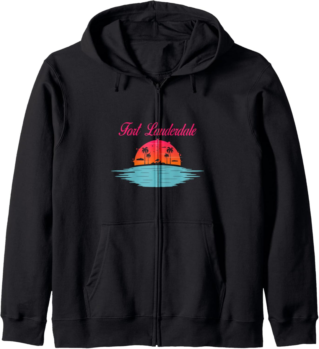 Fort Lauderdale Florida Beach Sunset Summer Travel Vacation Kapuzenjacke